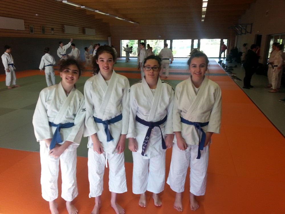 Des filles  du dojo à l'entrainement départemental