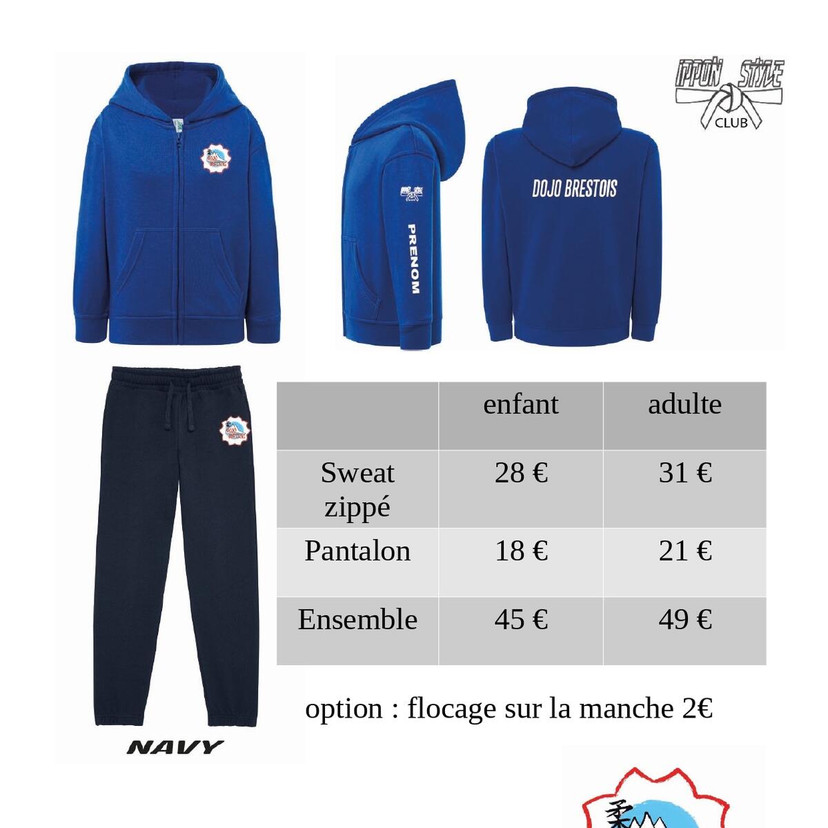 COMMANDE DE SURVETEMENTS