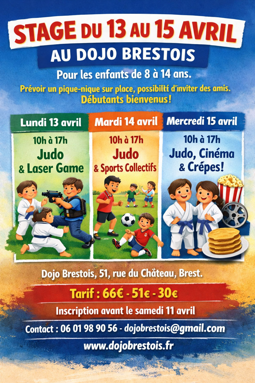 Stage des vacances d'avril