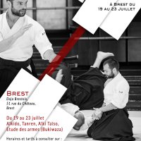 Affiche du stage intensif d'aïkido à Brest animé par Tanguy Le Vourc'h