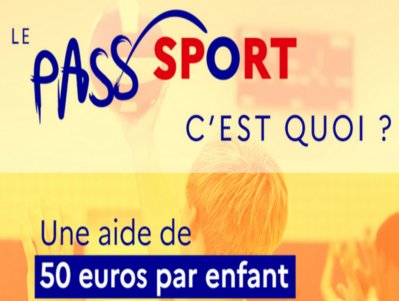 PASS SPORT 2023/2024 AIDE DE 50€ AUX FAMILLES PAR ENFANT OU ETUDIANT